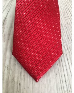 Gravata Poliéster Jacquard 7cm - Vermelha